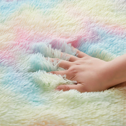 Soft Fluffy Decorative Rainbow Shaggy Rugs