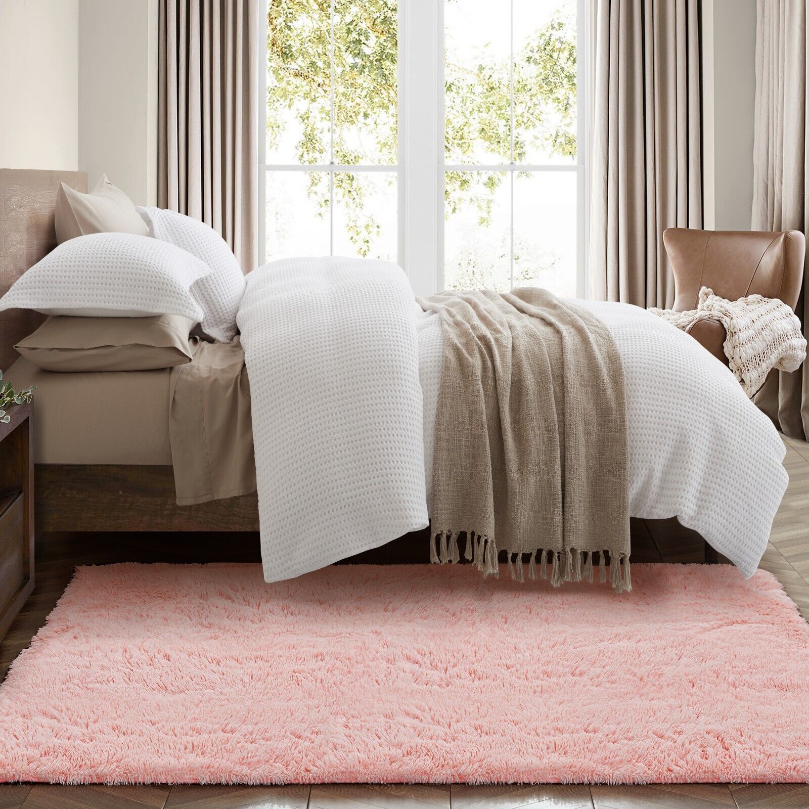 Soft Fluffy Decorative Pink Shaggy Rugs