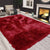 Shimmer Shaggy Fluffy Rugs Red (Nat)