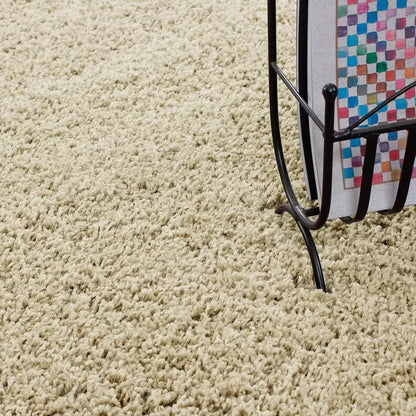 Beige Shaggy Rugs Thick Pile (V-63)