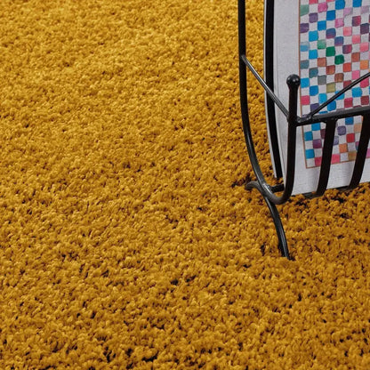 Yellow Shaggy Rugs Thick Pile (V-63)