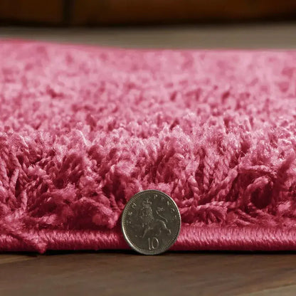 Pink Shaggy Rugs Thick Pile (V-63)