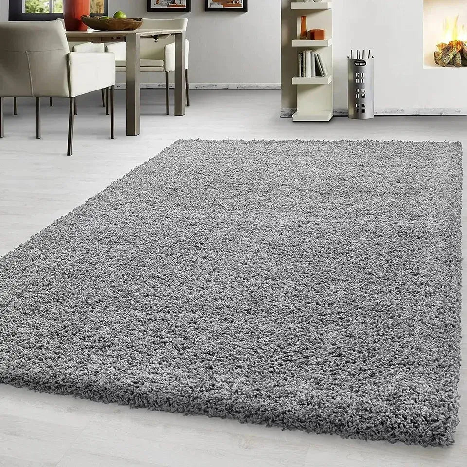 Grey Shaggy Rugs Thick Pile (V-63)