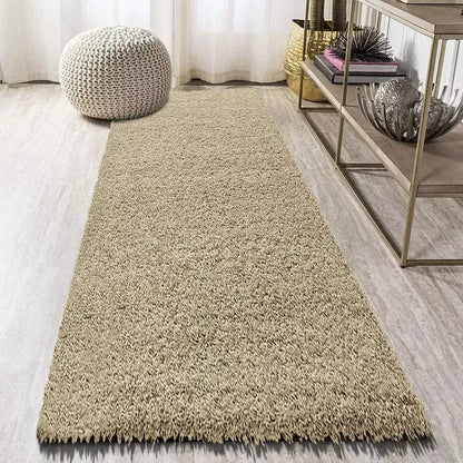 Beige Shaggy Rugs Thick Pile (V-63)