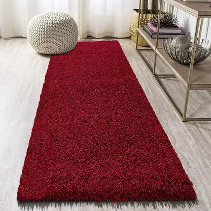 Red Shaggy Rugs Thick Pile (V-63)